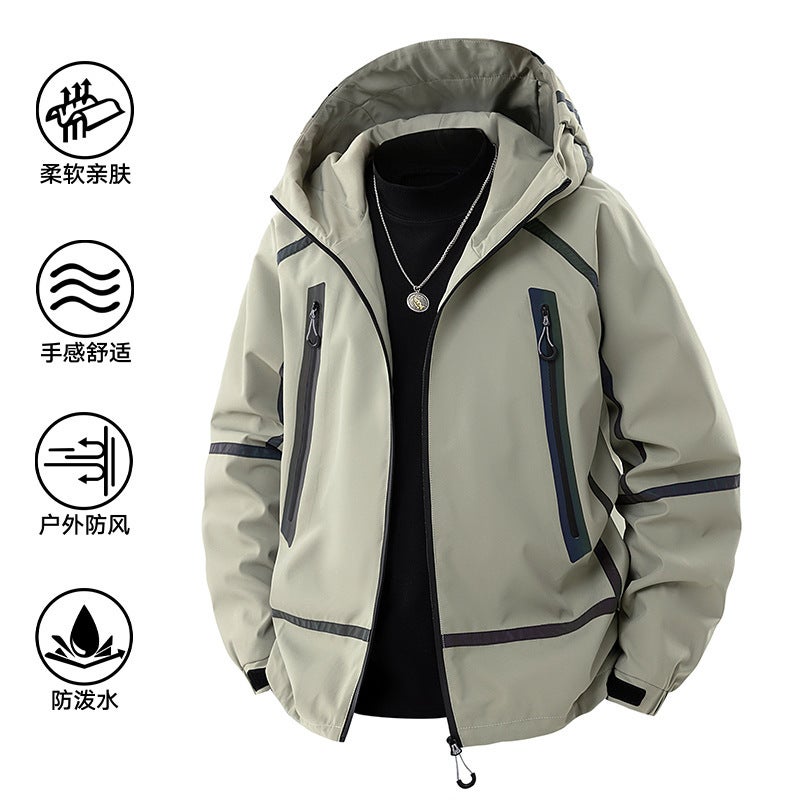 Spring Sports Outdoor Water-Repellent Jacket All-Match Colorful Charge Couples Jacket - Image 4
